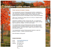 Tablet Screenshot of campbellsvillehousing.com